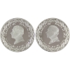 Image 2 : 2x 1oz Tokelau 2024 $5 Zodiac Series- Aquarius & Sagittarius .999 Fine Silver Coins. 2pcs 