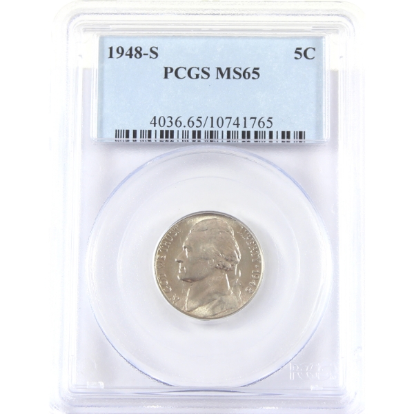 USA 1948S Jefferson Nickel PCGS MS65