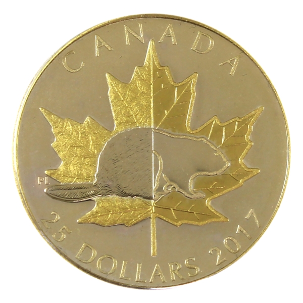 2017 $25 Timeless Icons - Piedfort 1oz .9999 Fine Silver w/ Selective Gold Plating (Tax Exempt)