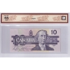 Image 2 : BC-57b 1989 $10 BCS GEM UNC65 Original Bonin-Thiessen SN: BEB9945732