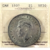 Image 1 : Silver $1 1937 ICCS VF30