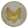 Image 2 : 1oz USA 2020 $1 Silver Eagle .999 Fine Silver Coin w/ Selective Gold Plating (Tax Exempt)