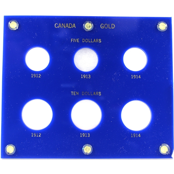 EMPTY Capital Plastics Display Case for Canada's 1912-1914 Premium Hand Selected First Gold Coins