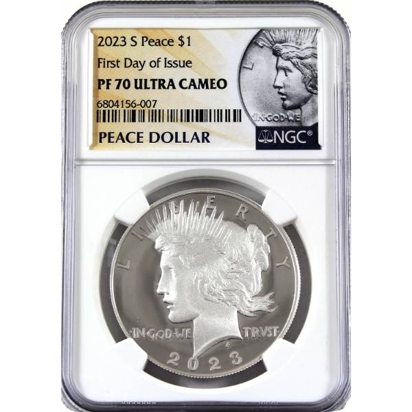 USA Silver 2023S Peace Dollar First Day of Issue NGC PF70 Ultra Cameo