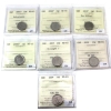 Image 1 : 10-cent 2001P Volunteers, 2002P, 2003P New Effigy, 2006P, 2007 Straight 7, 2008 & 2009 ICCS MS65