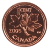 Image 2 : 1-cent 2005P Non Magnetic NBU ICCS MS64 Red. Scarce!