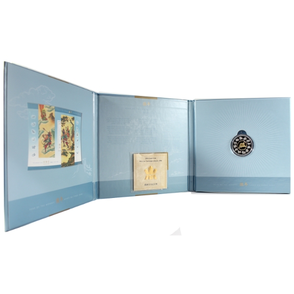 2004 $15 Year of the Monkey Sterling Silver Coin and Stamp Set