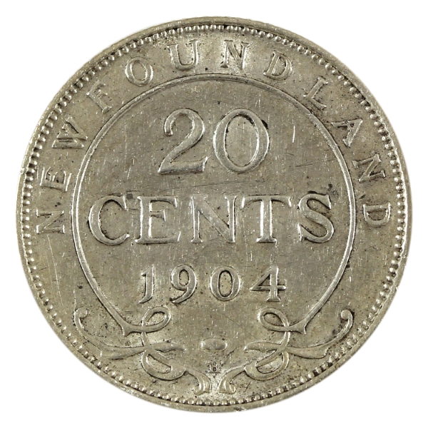 Newfoundland 20-cent 1904H EF