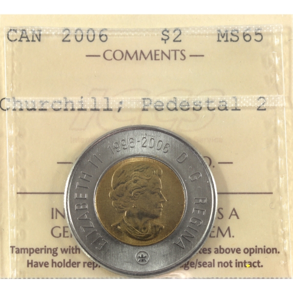 $2 2006 Churchill, Pedestal 2 ICCS MS65