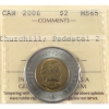 Image 1 : $2 2006 Churchill, Pedestal 2 ICCS MS65