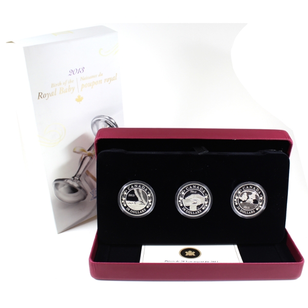2013 $20 Birth of the Royal Infant Fine Silver 3-Coin Set (Tax Exempt)