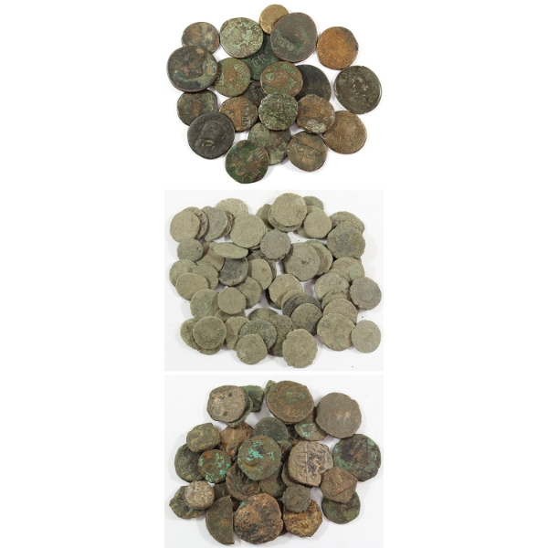 Estate Lot of Roman Coins, 3 Plastic Containers w/ Many Coins!!