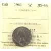 Image 1 : 5-cent 1961 ICCS MS66