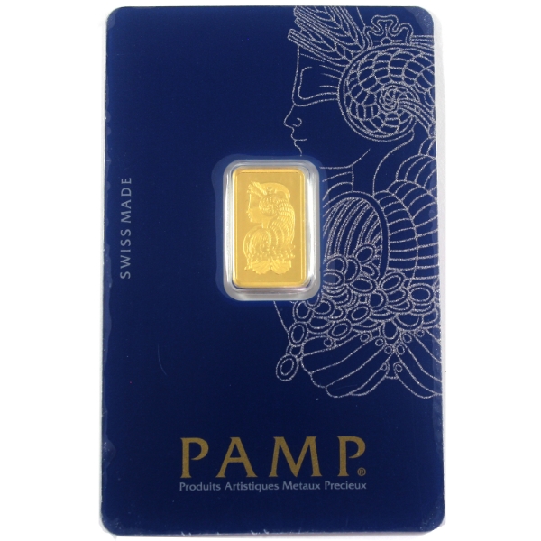 2.5g PAMP Suisse Lady Fortuna .9999 Fine Gold Bar (Tax Exempt)