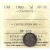 Image 1 : 5-cent 1903 ICCS VF30