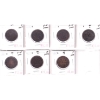 Image 1 : Lot of 7x 1-cent 1859-1882H with Multiple Varieties. 7pcs