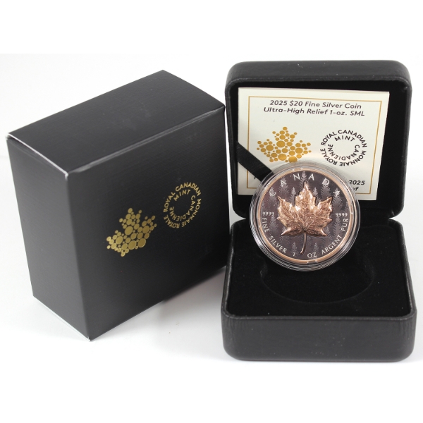 2025 $20 Ultra-High Relief 1oz SML w/ Selective Rose Gold Plating (Tax Exempt)