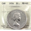 Silver $1 1956 ICCS MS63