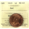 Image 1 : 1-cent 1919 ICCS MS65 Red