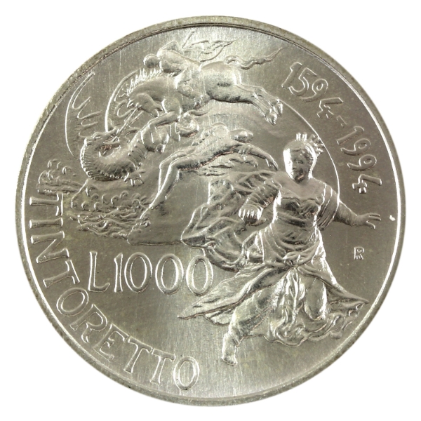 Italy Silver 1994R 1000 Lire BU+