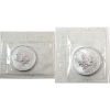 Image 1 : 2x 1oz 2005 $5 SML Zodiac Privy Mark .9999 Fine Silver: Capricorn & Virgo. 2pcs. (Tax Exempt)