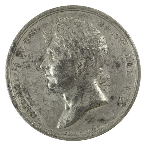 Great Britain 1821 George IV Coronation Medal (BHM# 1073) 51g-White Metal, 49mm