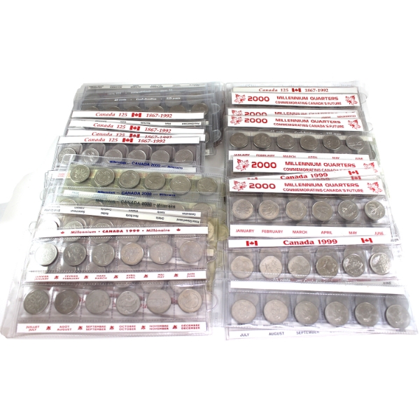 Bulk Collection of 37x Assorted 1992-2000 25-cent Coin Sets. 37 Sets