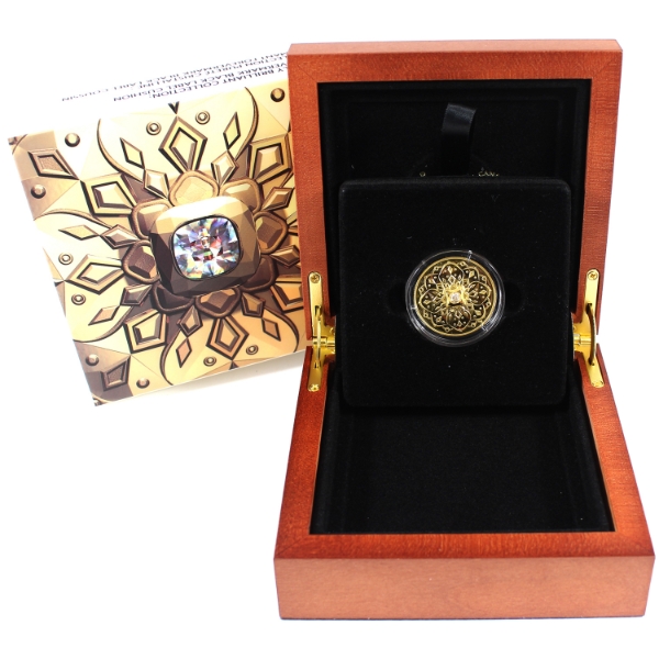 2022 Gold $200 Ultra High Relief Purely Brilliant Collection: Forevermark Black Label Cushion Coin