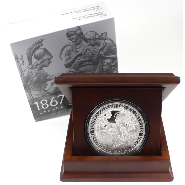 Canadian Heritage Mint 2017 1867 Confederation Medal Restrike 10oz .9999 Fine Silver