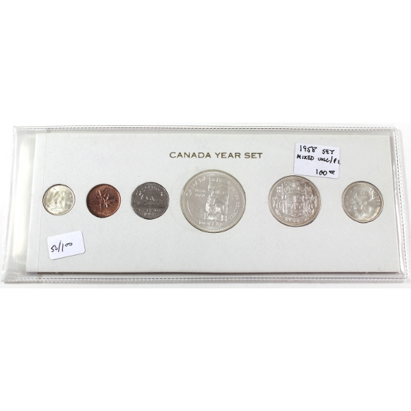 1958 Mixed UNC & Proof Like Set