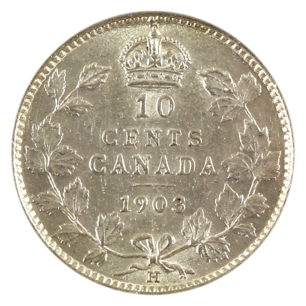 10-cent 1903H AU-UNC