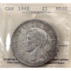Image 1 : Silver $1 1948 ICCS MS60