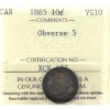 Image 1 : 10-cent 1885 Obverse 5 ICCS VG10