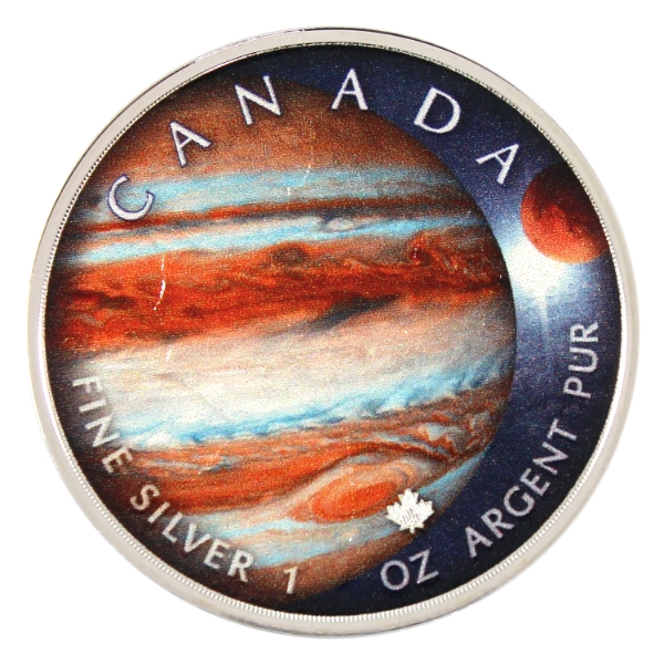 1oz 2022 $5 SML Our Solar System - Jupiter .9999 Fine Silver Colourized Coin (Tax Exempt)