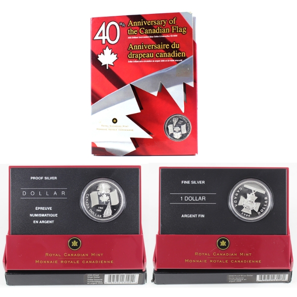 2005 & 2006 $1 Commemorative Fine Silver Dollars. 3pcs (Tax Exempt)