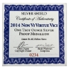 Image 3 : 1oz Silver Shield 2014 Non Vi Virtue Vici .999 Fine Silver Round (Tax Exempt)