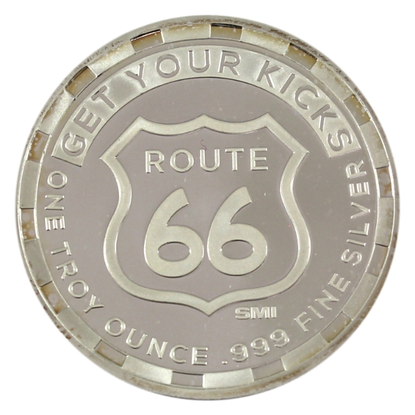 1oz Sunshine Minting Route 66 .999 Fine Silver Round (Tax Exempt)