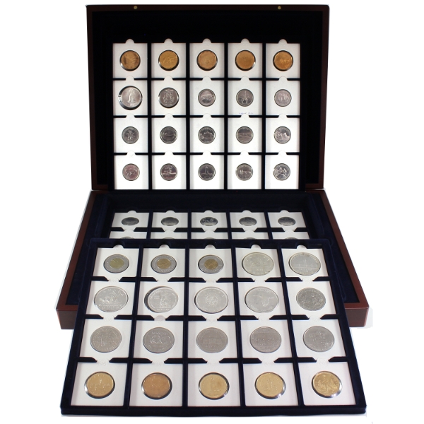 *Bulk Collection of 60x 1935-2010 Commemorative Design Coins of Canada in 3 Tray Deluxe Case. 60pcs
