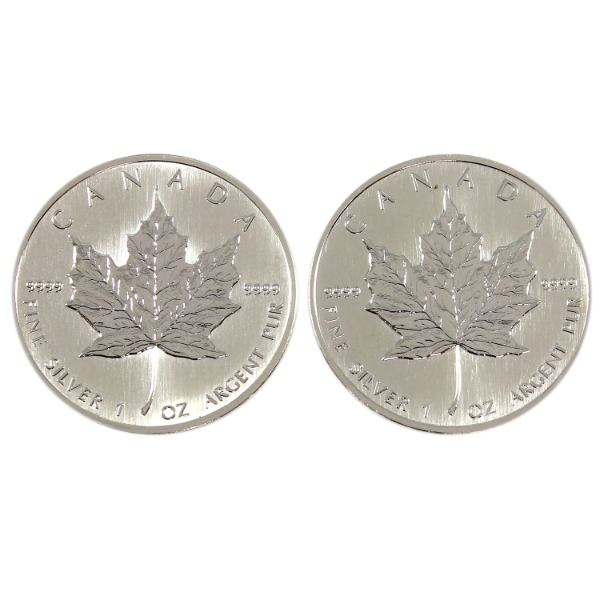 2x 1oz 1998 & 1999 $5 SML .9999 Fine Silver Coins. 2pcs. (Tax Exempt)