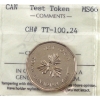 Image 1 : Test Token TT-100.24 $1 ICCS MS66