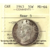 Image 1 : 50-cent 1943 Near 3 ICCS MS64