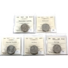 Image 1 : 25-cent 2007 Olympic: Biathlon, Wheelchair Curling, Alpine Skiing, Hockey & Curling ICCS MS65. 5pcs