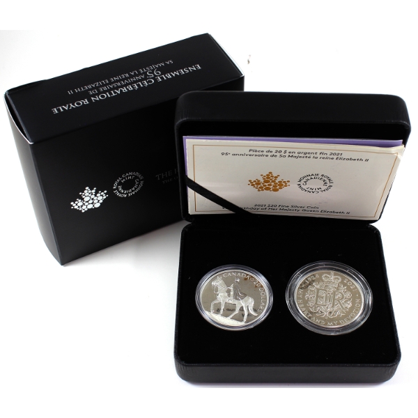 Canada/Great Britain 2021 Royal Celebration 2-coin Fine Silver Set (Tax Exempt)
