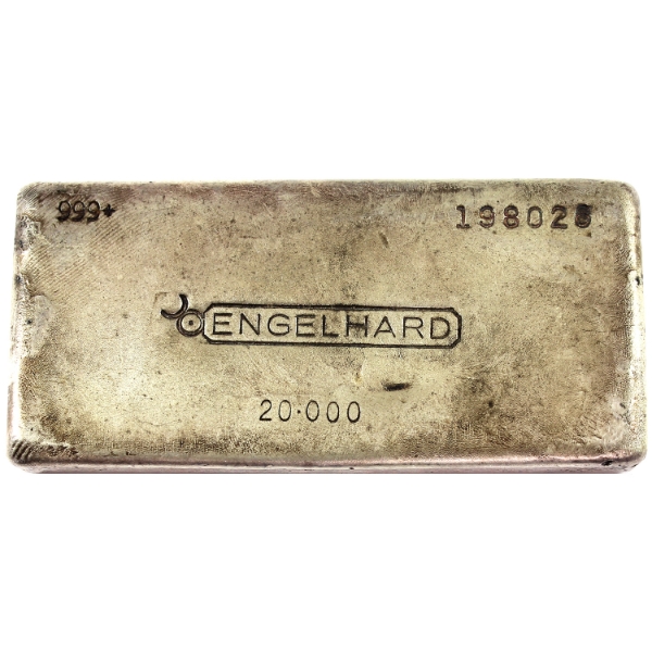 20oz Engelhard Canada 7th Series .999+ Silver Bar, SN: 198026 (Tax Exempt)