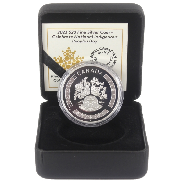 2023 $20 National Indigenous Peoples Day 1oz .9999 Fine Silver Coin (Tax Exempt)