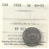 Image 1 : 5-cent 1922 Near Rim ICCS AU55