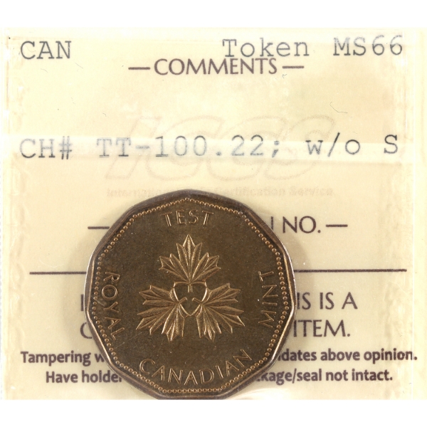 RCM Test Token TT-100.22 N.D. w/o S ICCS MS66