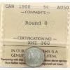 Image 1 : 5-cent 1900 Round 0 ICCS AU50