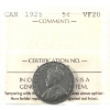 Image 1 : 5-cent 1925 ICCS VF20