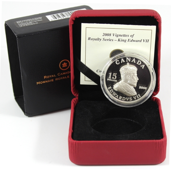 2008 $15 Vignettes of Royalty - King Edward VII Sterling Silver Coin